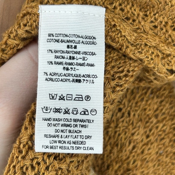 Free People Tank Sweater Peplum Polo Neutral Combo Sleeveless Medium Prep - Picture 6 of 8